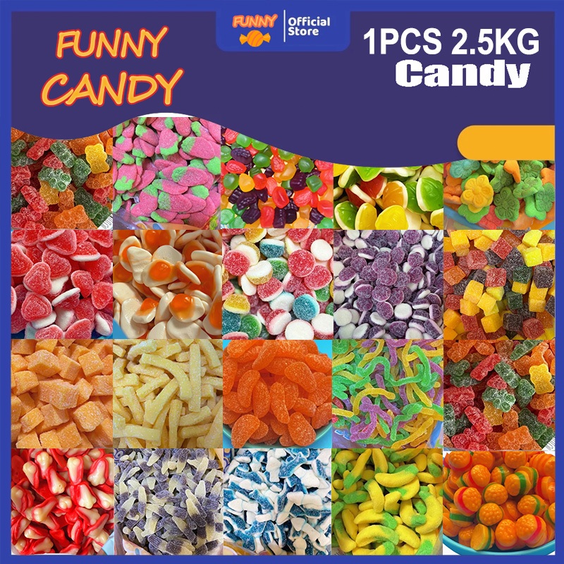 2.5KG COD Gummy Candies Wholesale Gummy Series 500-550pcs Soft Candy ...