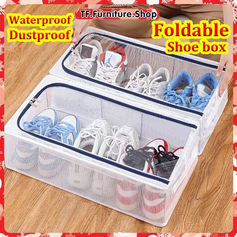 Foldable Shoe box Underbed Oversize Storage Box Moisture Proof ...