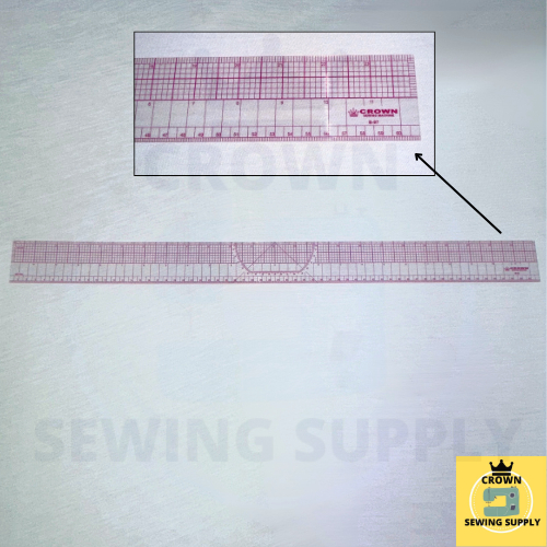 [CROWN] Grid, Hip Curve, & French Curve Rulers (TRANSPARENT PLASTIC ...