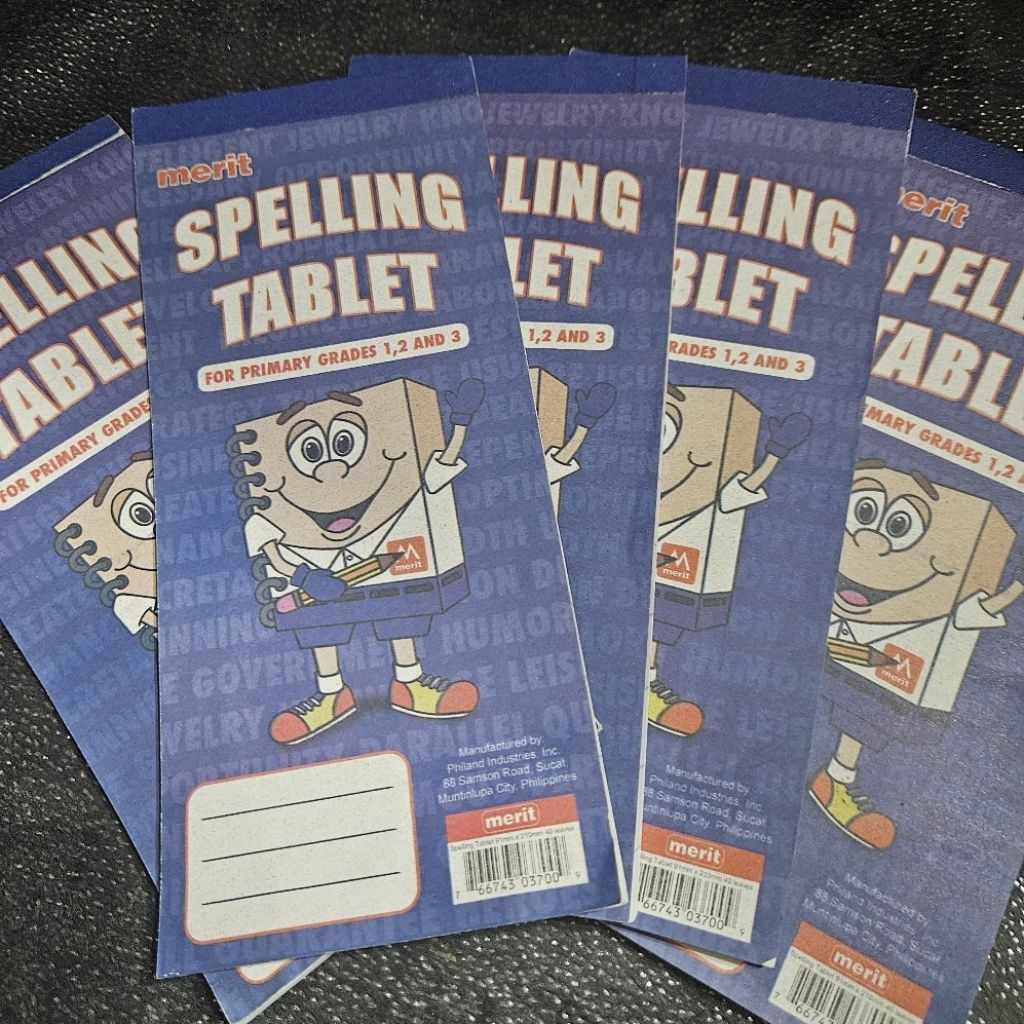 Merit Spelling Tablet For Primary Grades 1, 2, 3 40 pages | Shopee ...