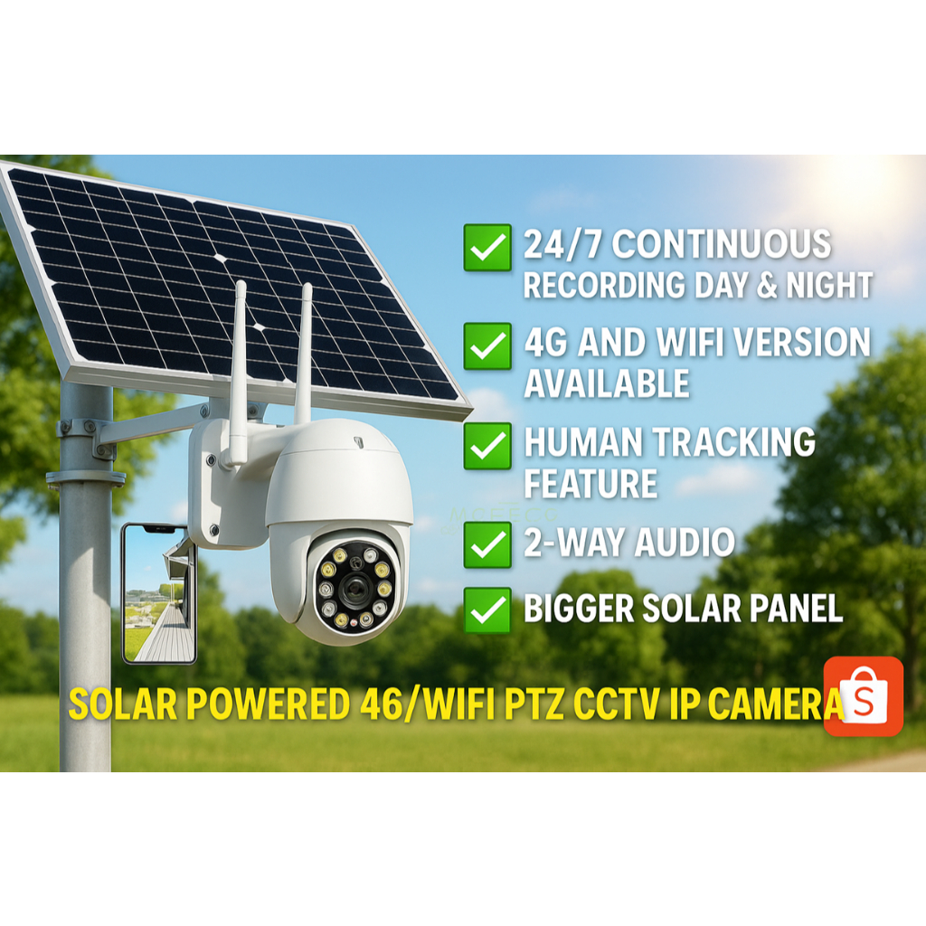 24/7 All Day Continuous Recording Outdoor Waterproof Solar Power 1080p ...