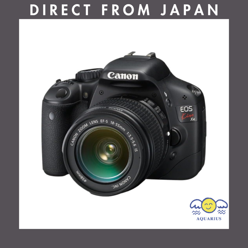 Used】Canon Digital DSLR Camera EOS Kiss X4 EF-S 18-55 IS Lens Kit