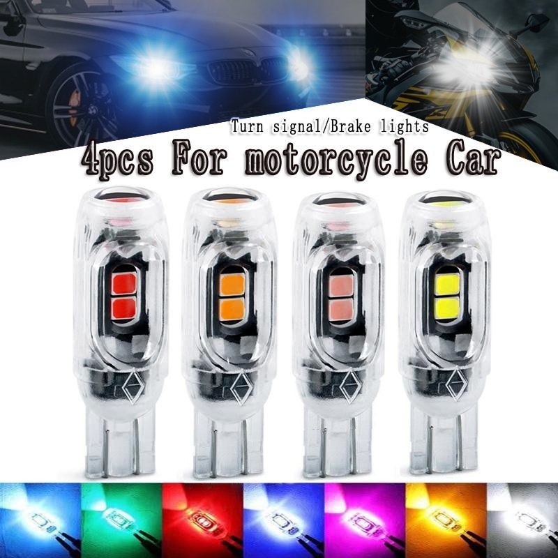 4pcs Flash Car T10 Led Bulb Turn Signal Light W5W 194 Width Indicator ...