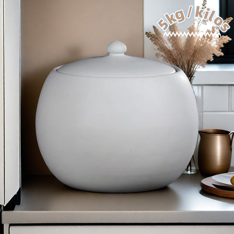 5KG Ceramic Rice Dispenser Rice Storage Box Rice Organizer Insect-Proof ...