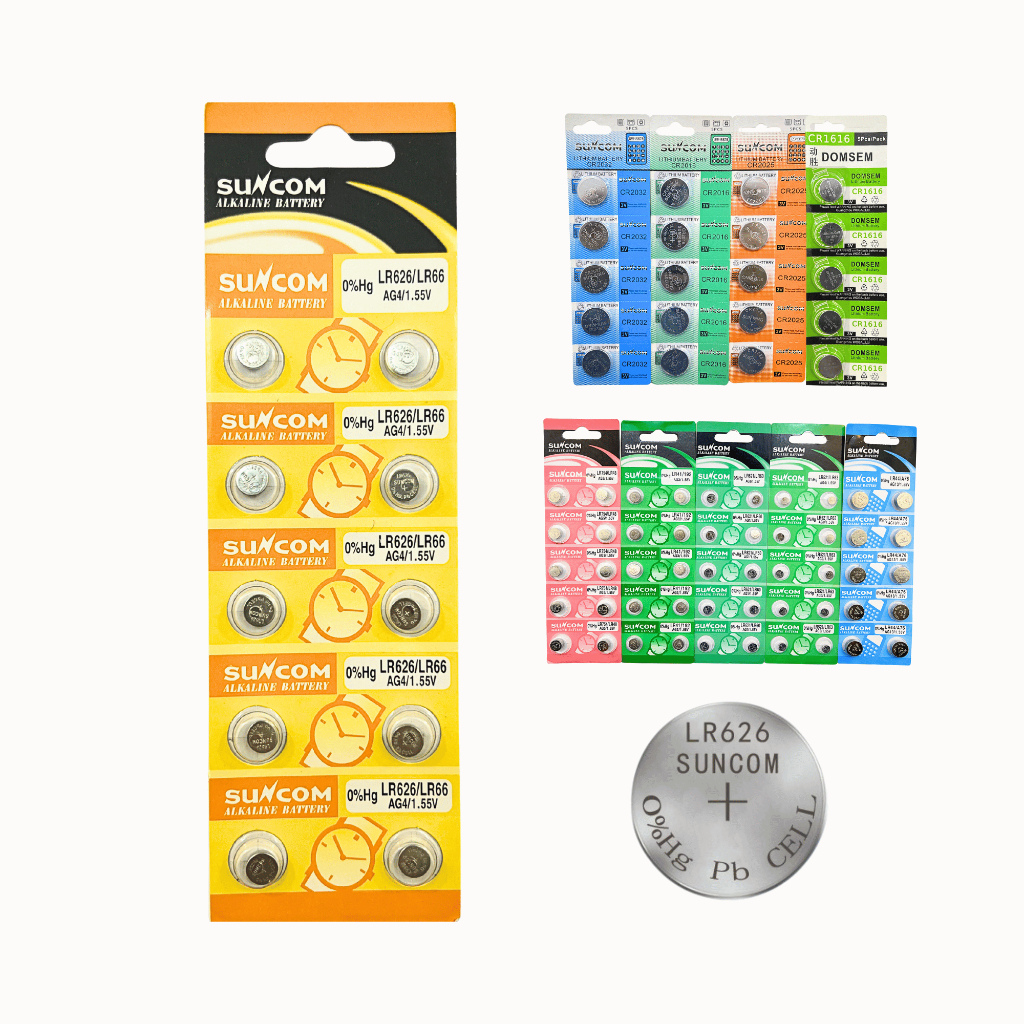 Suncomm Battery LR626 LR621 LR920 LR754 LR521 LR41 LR44 CR1216 CR2016 ...