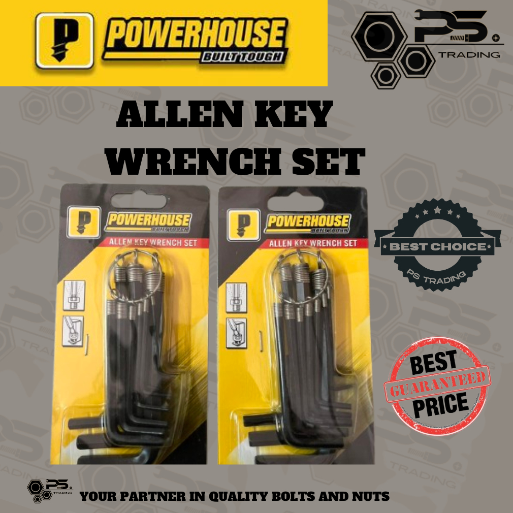 POWERHOUSE ALLEN KEY WRENCH SET ( STANDARD AND METRIC ) | Shopee ...