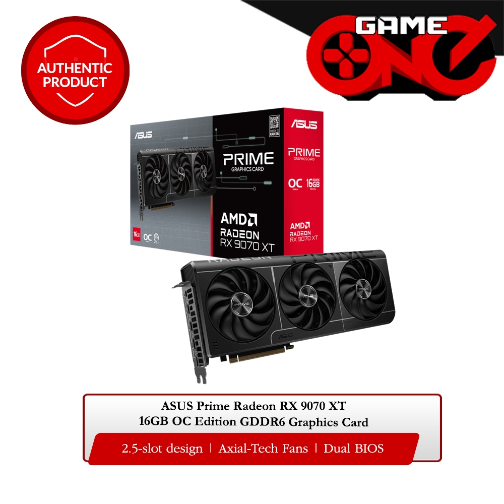 ASUS Prime Radeon RX 9070 XT 16GB OC Edition GDDR6 Graphics Card ...