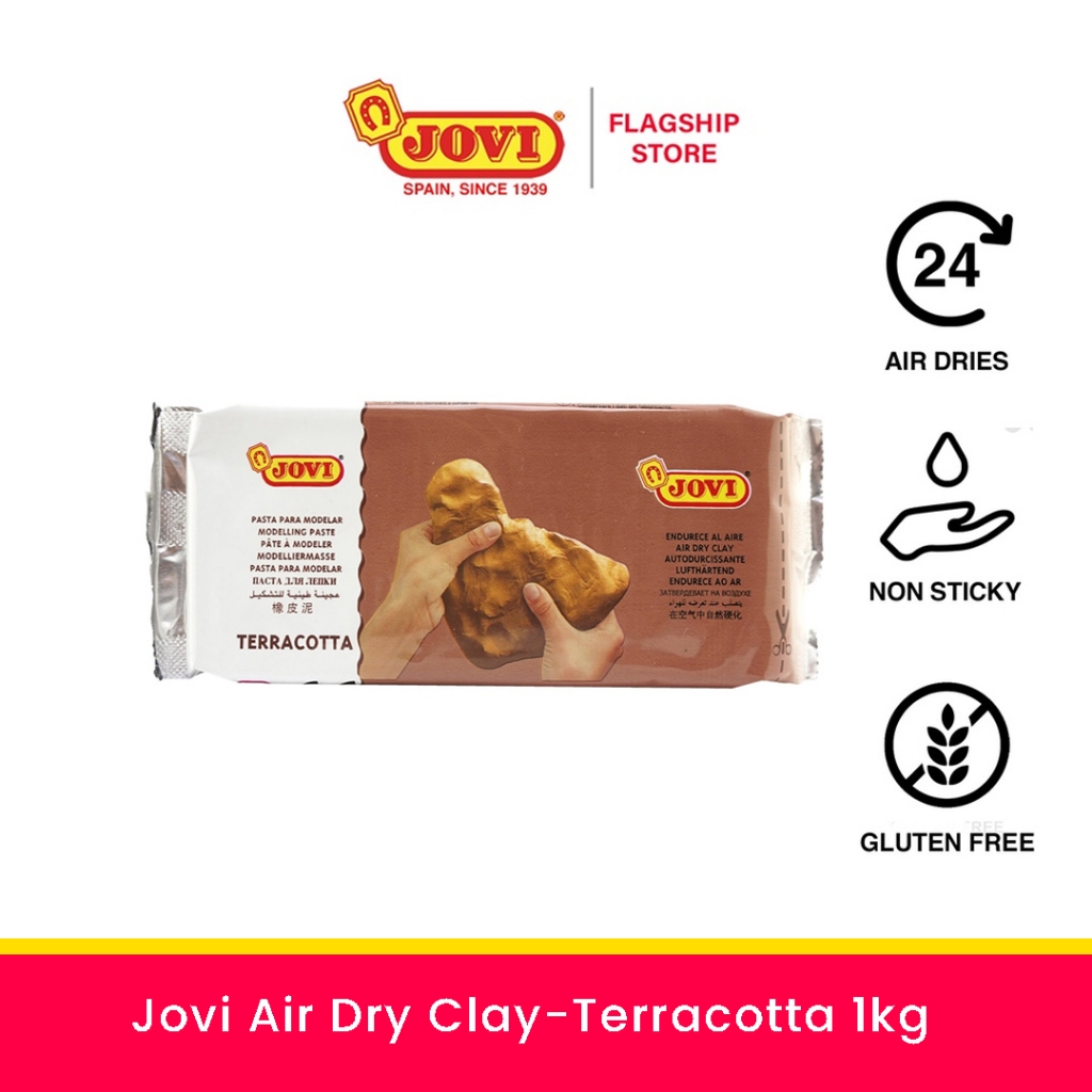 Prime Jovi Air Dry Clay - Terracotta 1000g [2289] | Shopee Philippines
