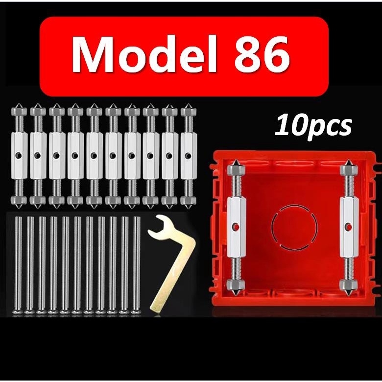 10Pcs 86 Type Switch Socket Cassette Screws Support Rod Wall Mount ...
