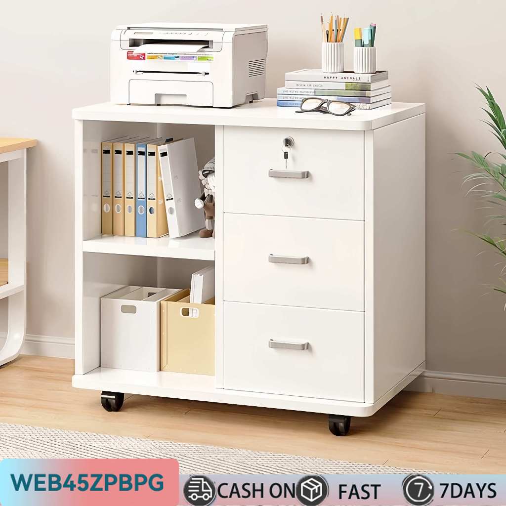Movable File Cabinet With Lock Modern Office Cabinet Multifunctional ...