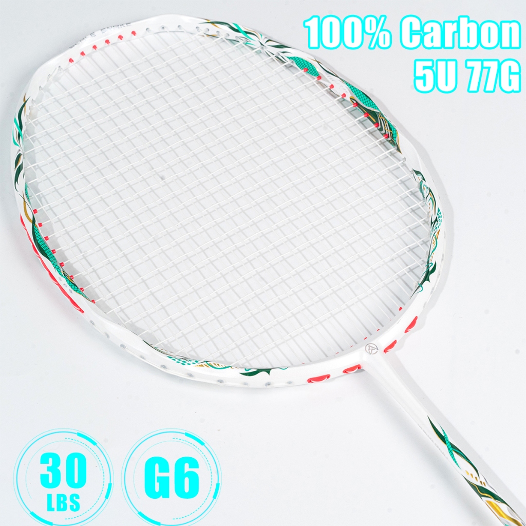 ALP V5 Snake 30LBS 5U G6 Wave Frame 100% Original Carbon Badminton ...