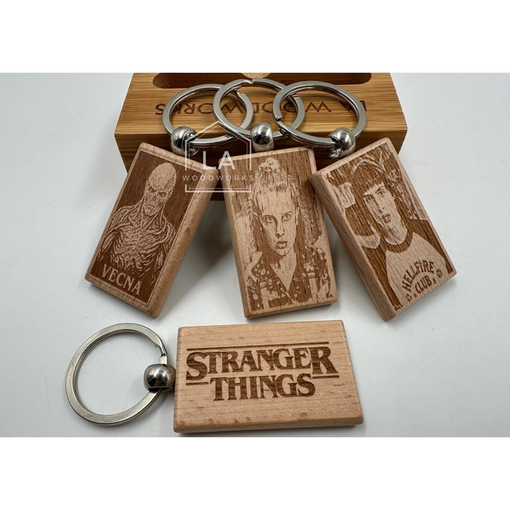 Stranger Things Wooden Keychain - Laser Engraved | Shopee Philippines