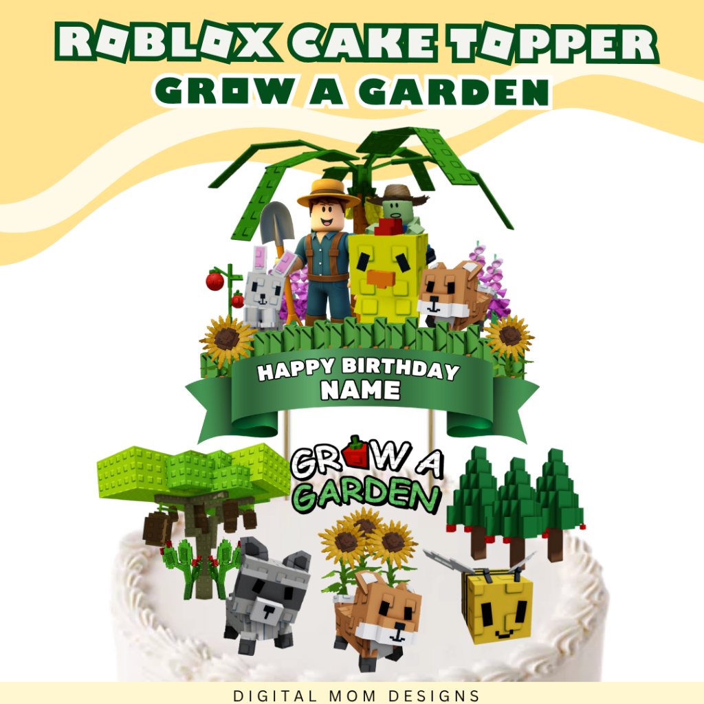 Roblox Grow A Garden Cake Topper Set Customized Name Birthday Party Ph 11134207 7ra0t