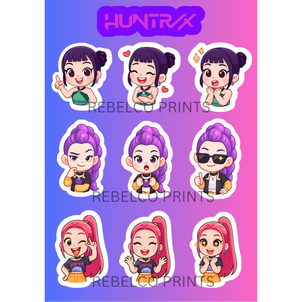 K-Pop Demon Hunter 9pcs Stickers Rumi Mira Zoey | Shopee Philippines