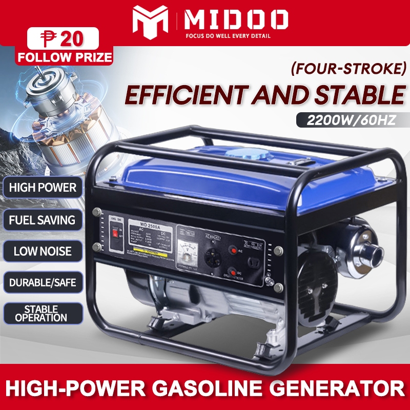 Gasoline generator 2200W/60Hz Portable 4-Stroke High power Gasoline ...