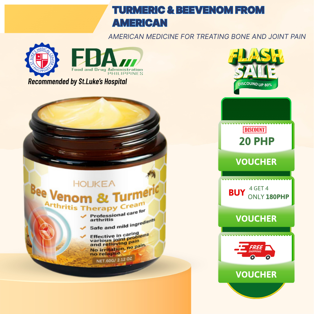 Turmeric & Bee Venom Cream 60g – Herbal Soothing Balm for Joints ...