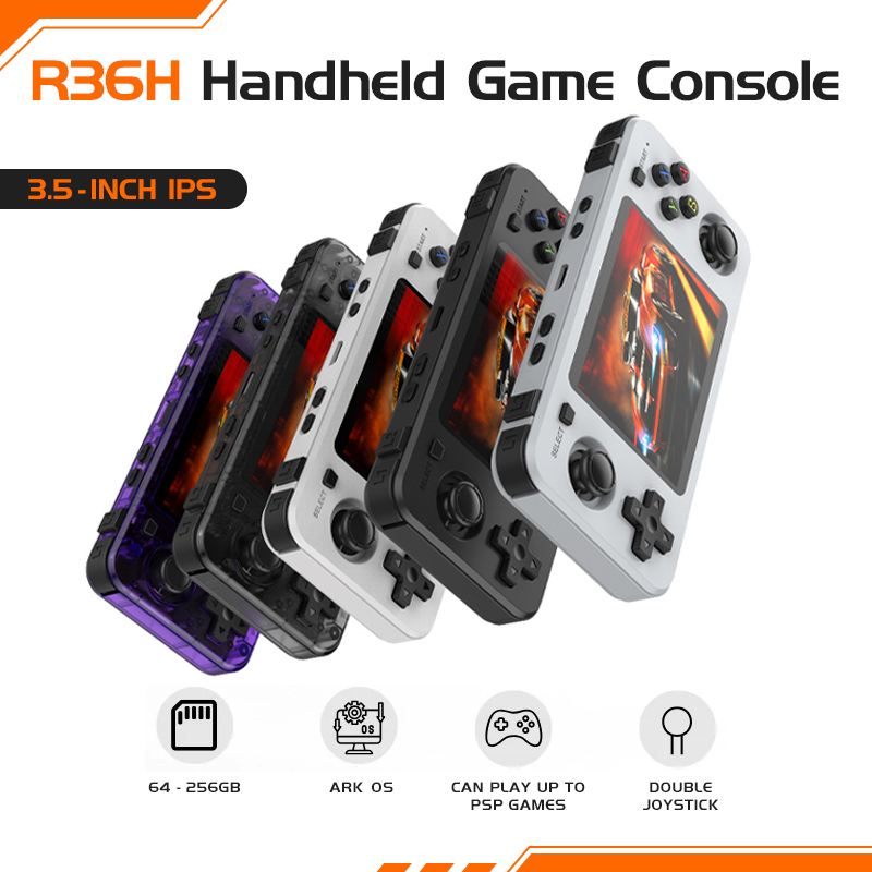 R36H Retro Handheld 20000+ Games Video Game Console 3.5 Inch IPS Screen ...