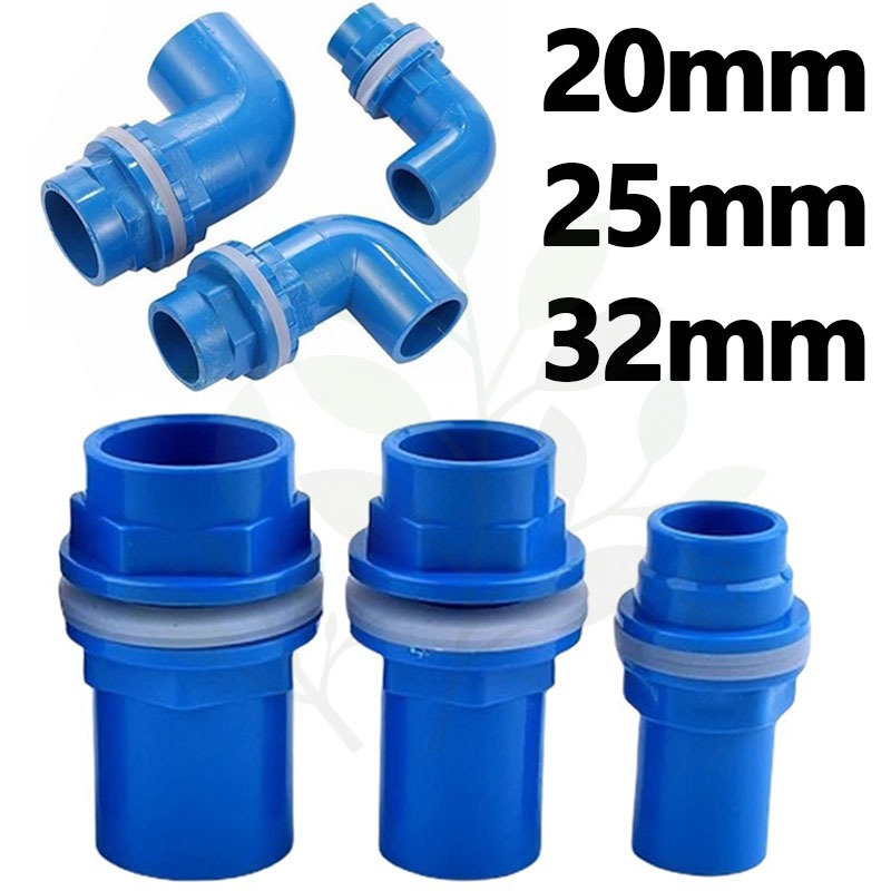 20-50mm PVC Pipe Connector Aquarium Inlet Outlet Connector Fittings ...