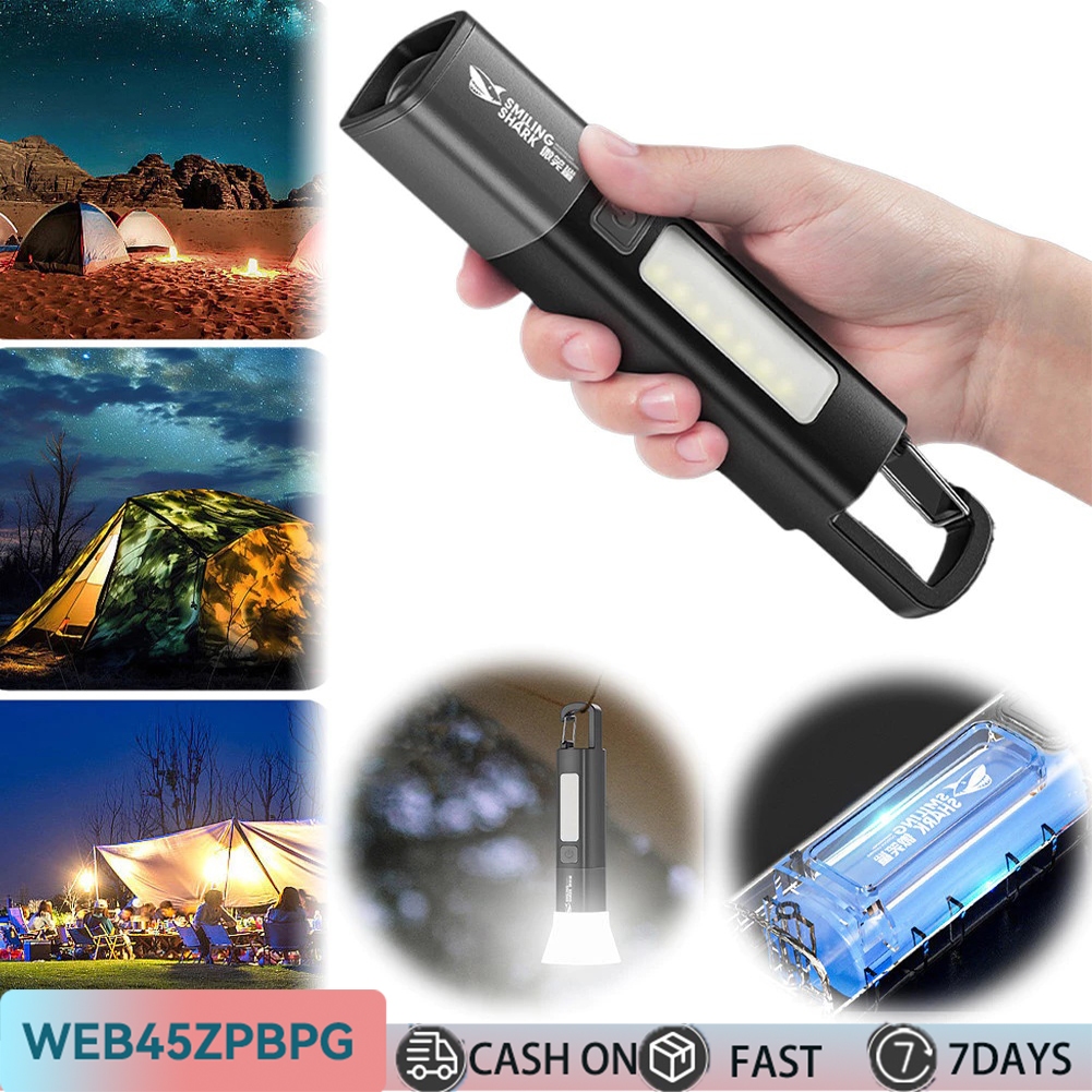 SMILING SHARK with powerbank function super bright mini flashlight ...