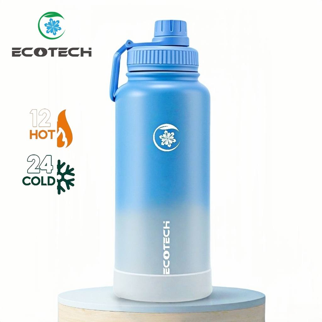 ECOTECH 32oz Blue Gradient Thermos 304 Stainless Steel Liner Water ...