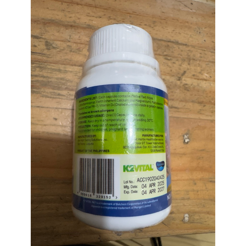 Kalgae prime (food supplement ) 1000mg Capsule, 30 capsule per bottle ...