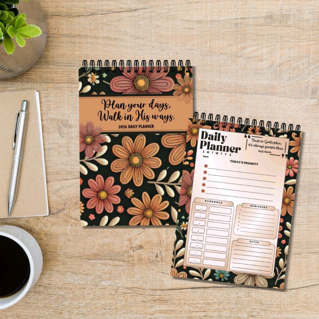 2026 Daily Planner A5 | 50 Pages with Faith-Filled Messages | Christian ...