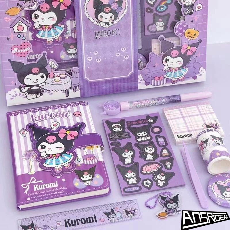 Sanrio Notebook Handbook Stationery Set Gift Box Melody Kuromi Large ...