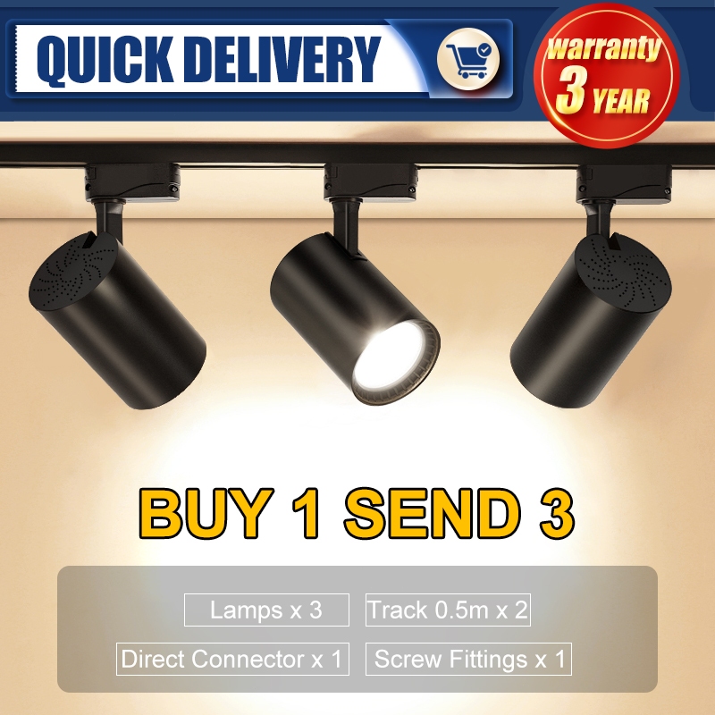 Complete Set:LED Track Light+Ceiling Mount Spotlight Para sa Kusina ...