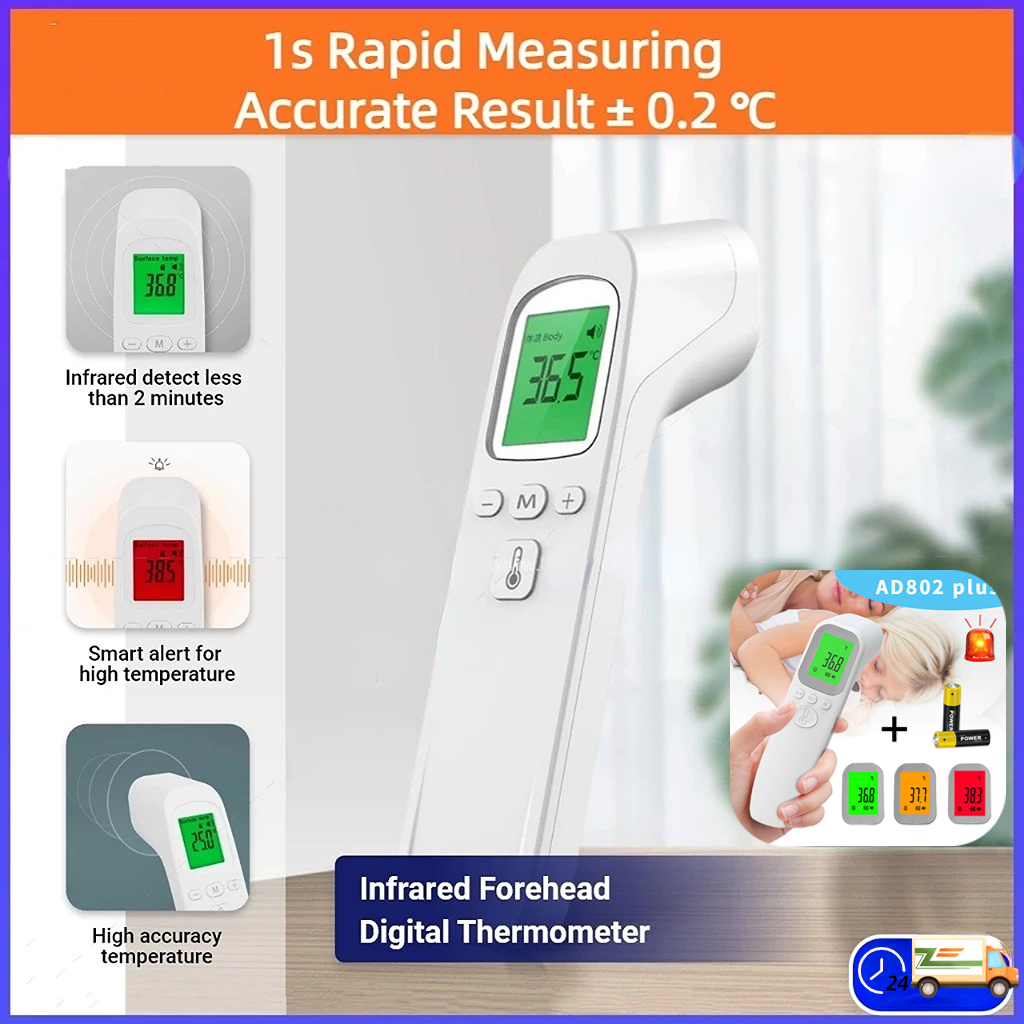 Infrared Forehead Thermometer Smart Temperature Measure Digital Shooter ...
