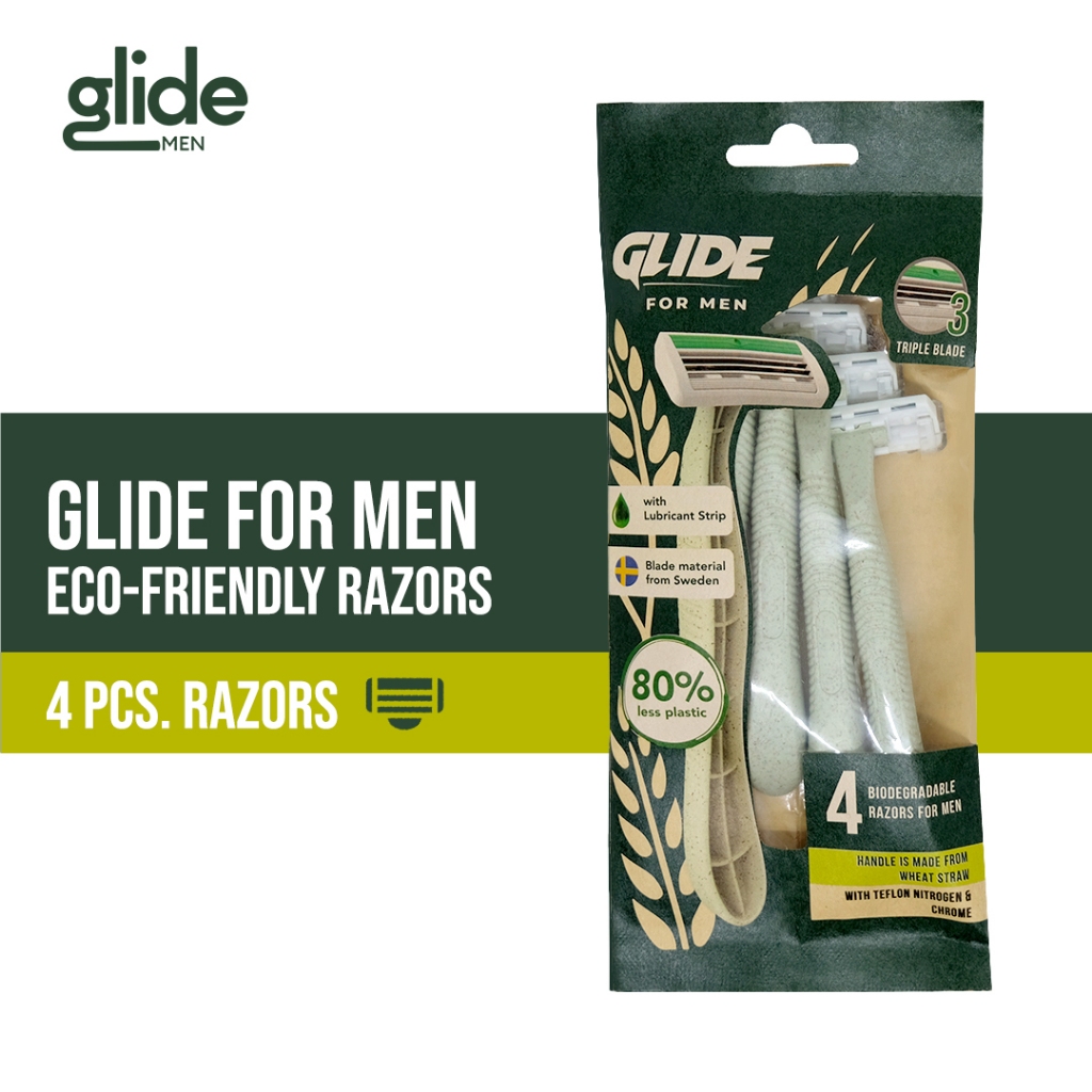 Glide Eco-Friendly Triple Blade Razors 4s – Shaver for Men | Shopee ...
