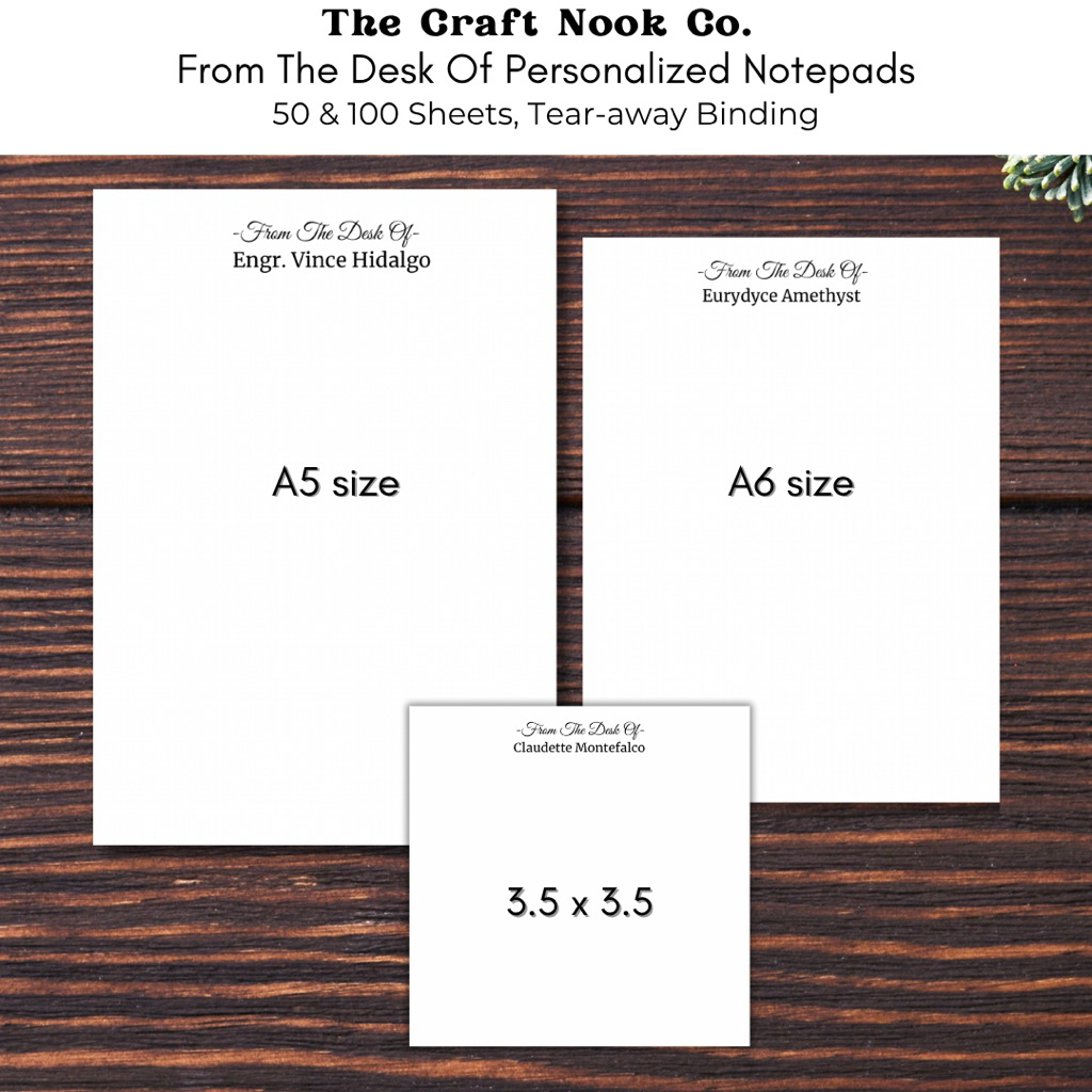 From The Desk Of- Personalized/Customized Notepads| A5 Size | Shopee ...