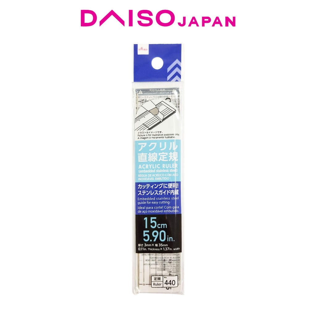 Daiso Straight Acrylic Ruler (15cm) | Shopee Philippines