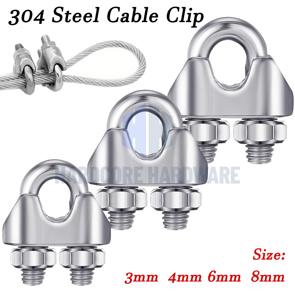 3-8mm 304 Stainless&Galvanized Steel Wire Rope Clip Thimble Turnbuckle ...