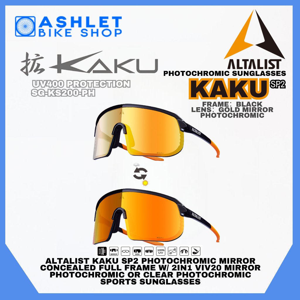 ALTALIST KAKU SP2 SPORTS SUNGLASSES PHOTOCHROMIC POLARIZED MIRROR