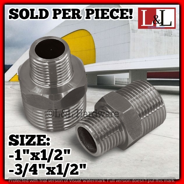 3040 1PCS Male Hex Reducer Adapter Connector Male to Male Thread ...
