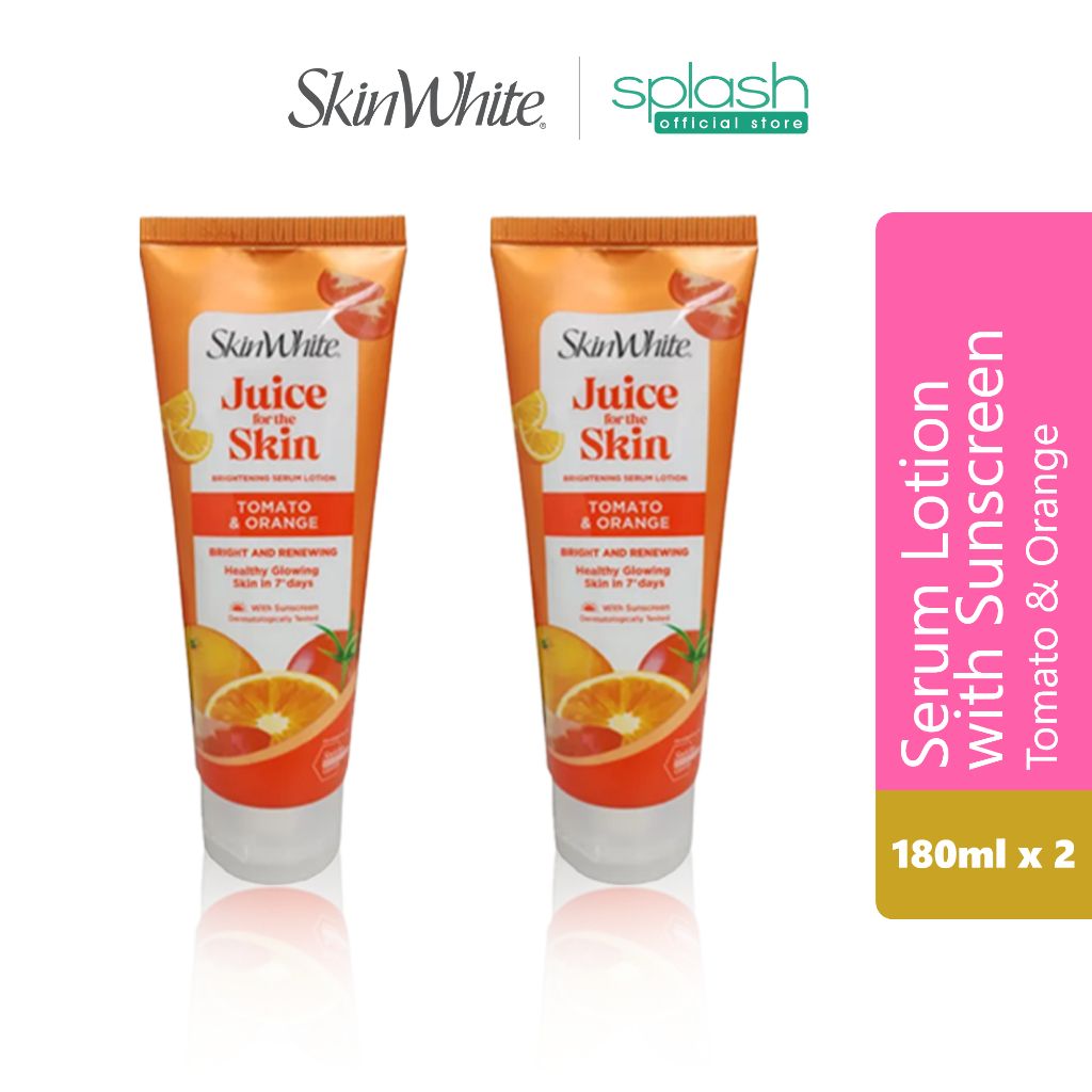 SkinWhite Brightening Serum Lotion with Sunscreen Tomato & Orange 180ml ...