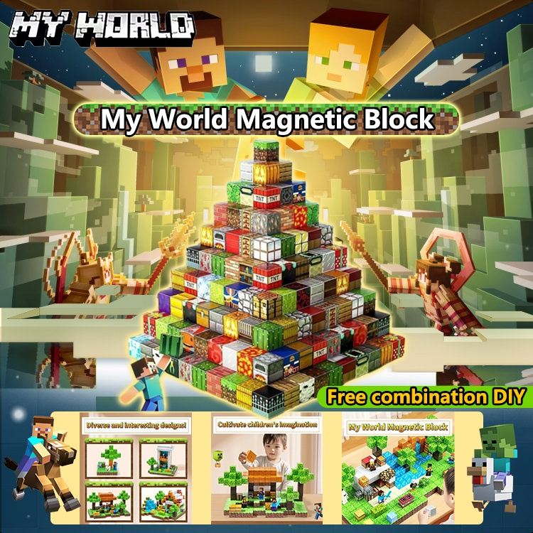 25PCS/50PCS/100PCS DIY Variety Cube Building Educational Toys Minecraft ...