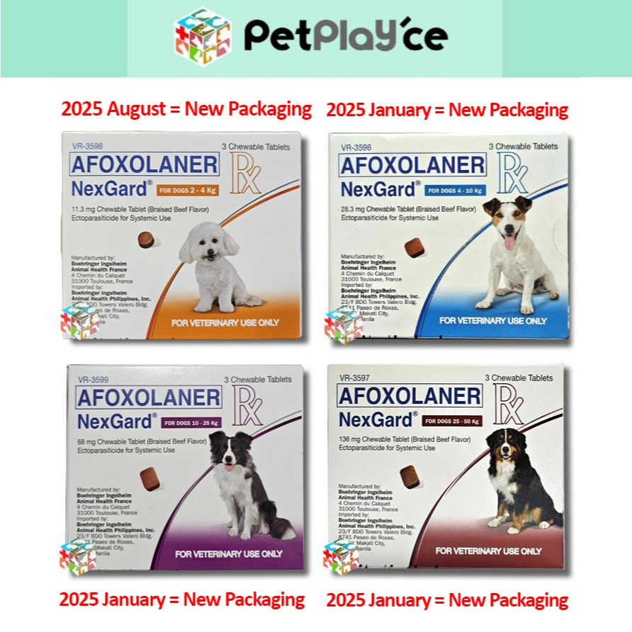 Nexgard Regular Anti Tick Flea with Free Sticker for DOGS by BI Chewable  Meds