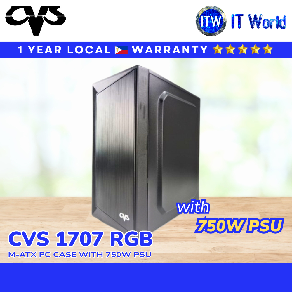 CVS 1707 RGB M-ATX PC Case with 750W PSU (cvs-1707-750w-bk) | itw ...