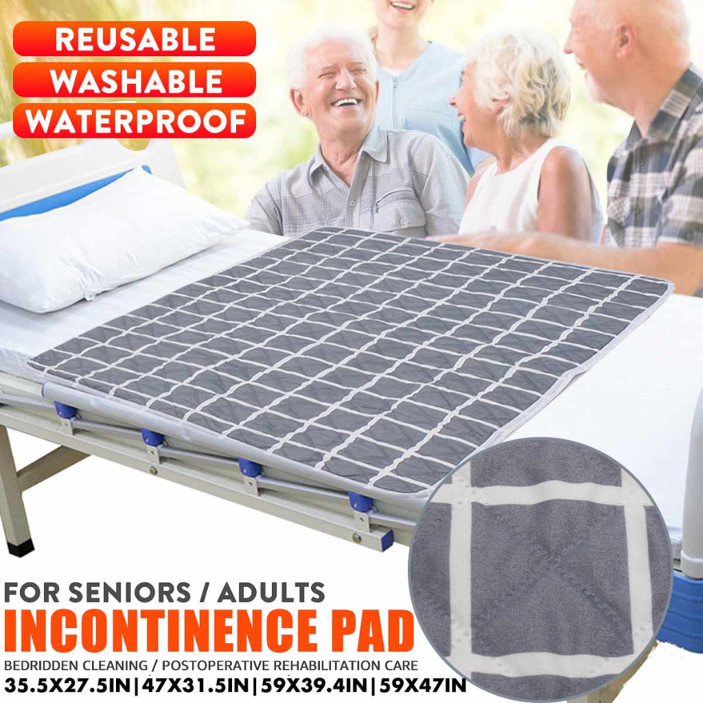 Washable Incontinence Bed Pad Reusable Waterproof Changing Pad Mattress ...