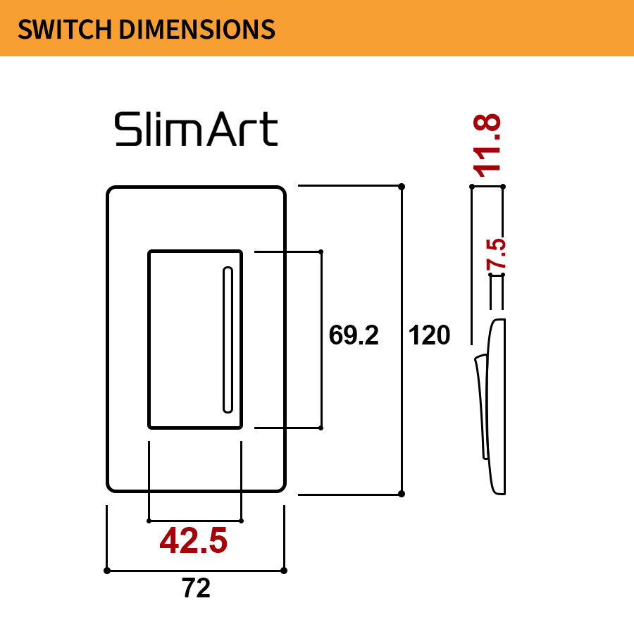 Panasonic Slim-art 1-way Switch 1 to 3 Device Non- illuminated Series ...