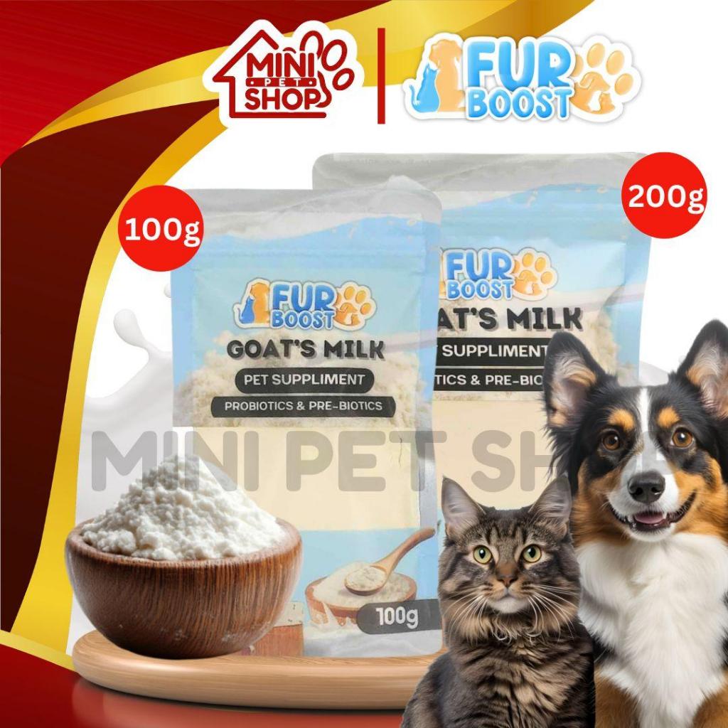 100g 200g FurBoost Goat Milk Powder Pet Dogs Cats All Stages Adult ...
