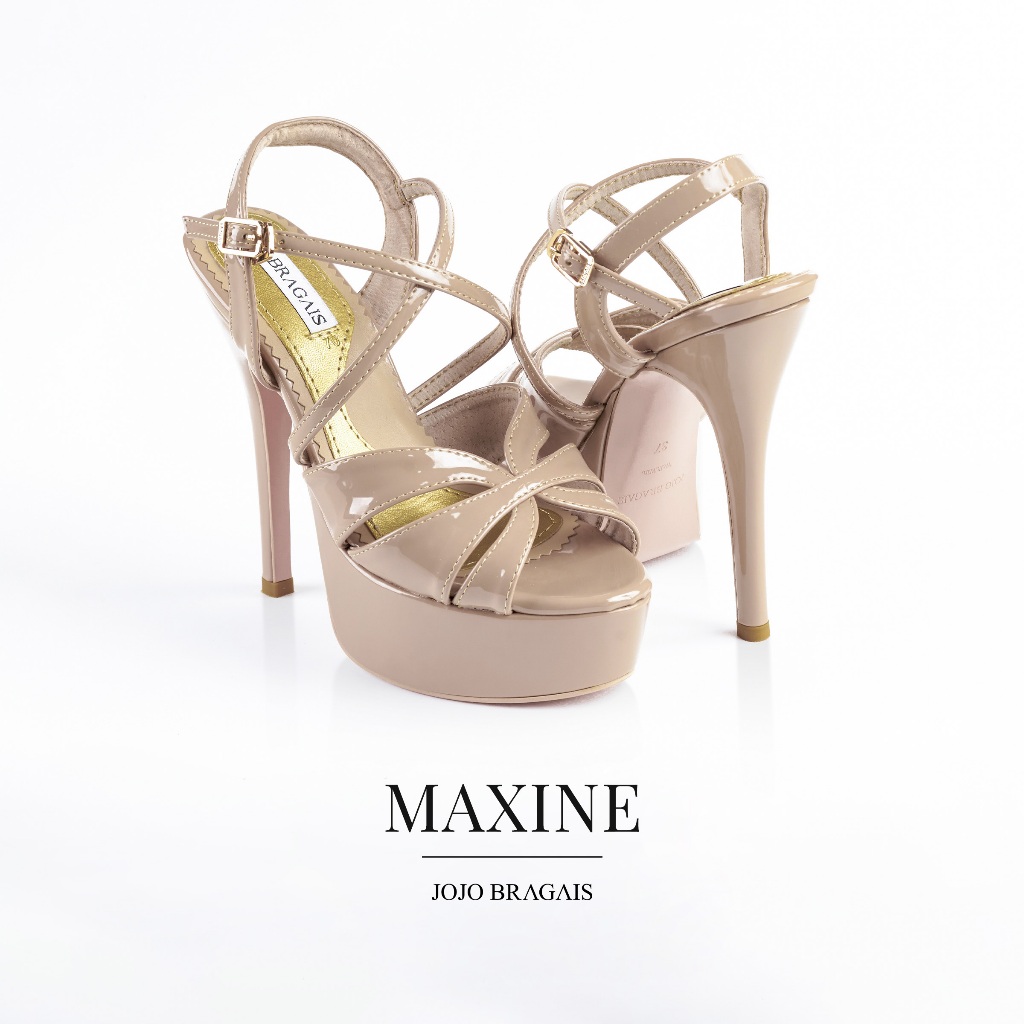 Jojo Bragais Maxine Nude-Glossy 5-Inch High Heels | Pageant Heels