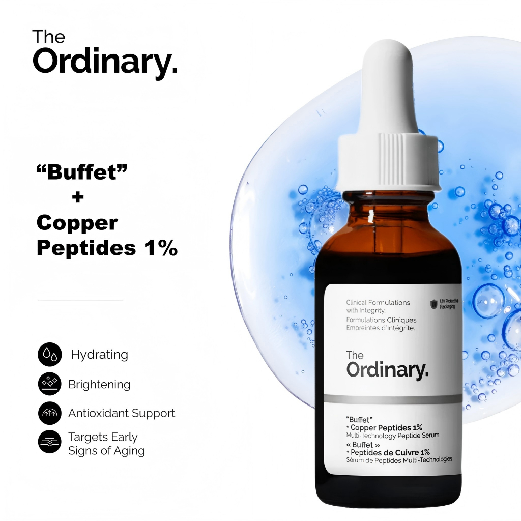 The Ordinary Buffet + Copper Peptides 1% - Multi-Peptide Anti-Aging ...