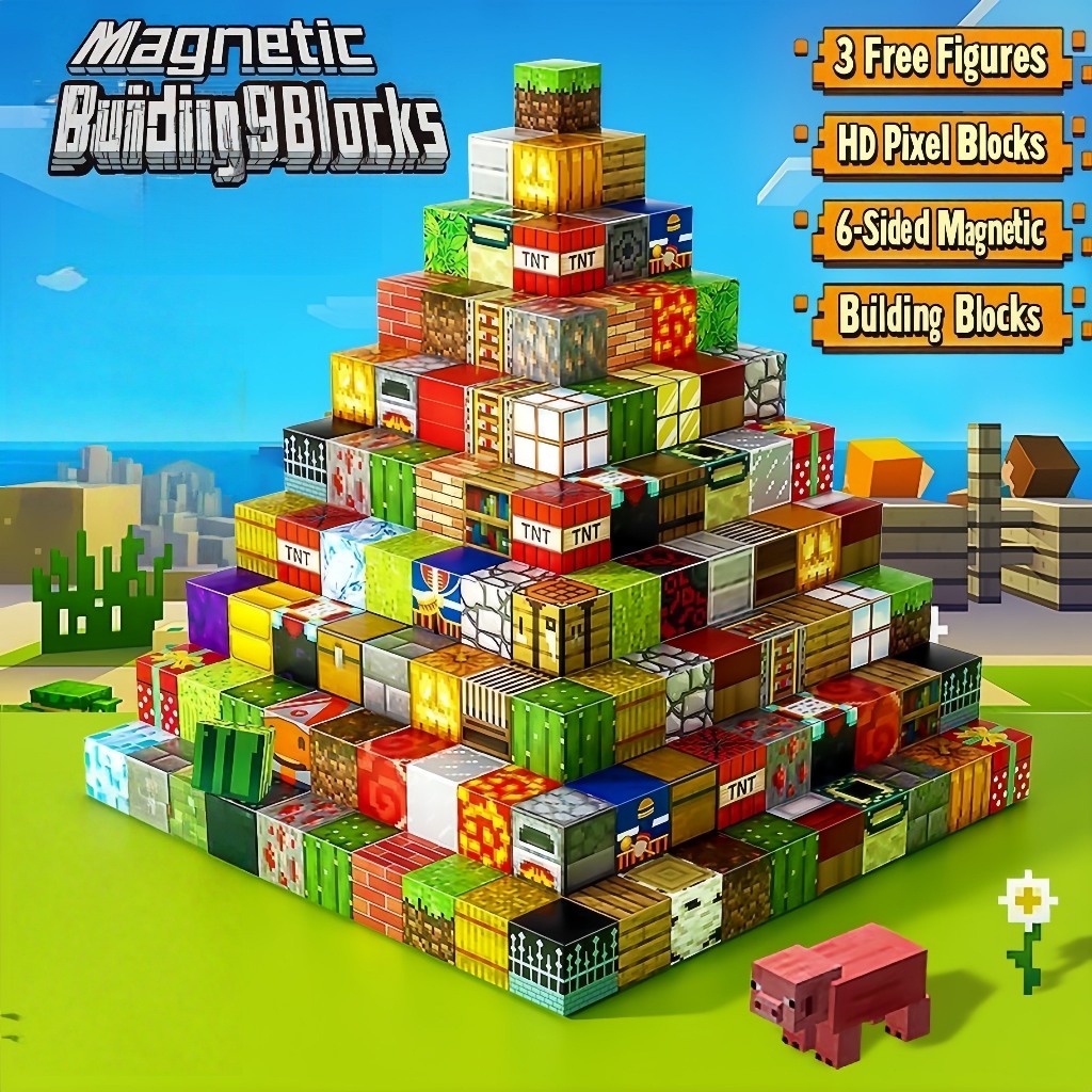 25PCS Magnetic Cubes Building Blocks Toys for Kids 3+ Age Creative ...