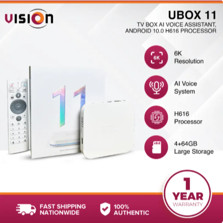 Ubox 11 Super TV Box AI Voice Assistant, Android 10.0, H616 Processor ...