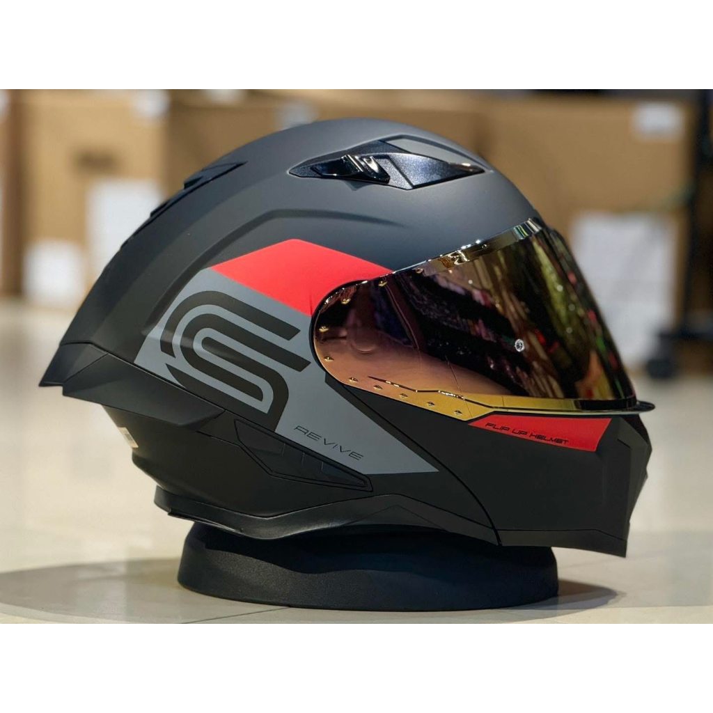 SEC REVIVE MODULAR DUAL VISOR WITH FREE LENS HELMET | Shopee Philippines