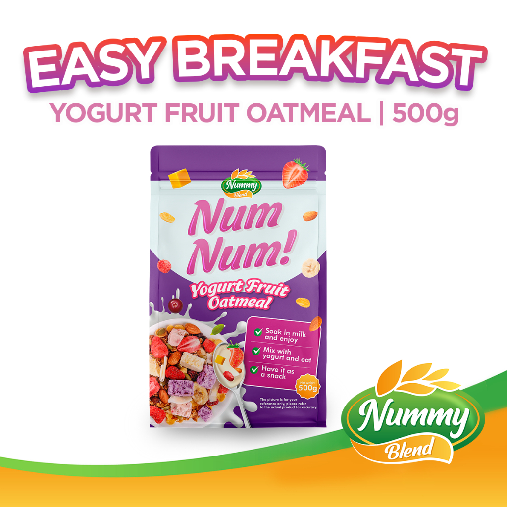 Nummy Blend Num Num! Yogurt Fruit Oatmeal – Healthy Breakfast Cereal ...