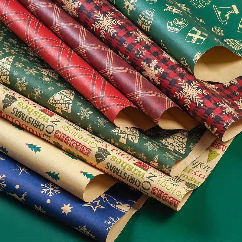 5pcs/pack (65×48cm) XMAS Gift Wrapper Christmas Gift paper Present ...