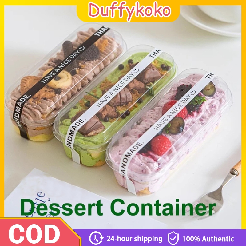 50Pcs Rectangle Cake Container Loaf Deli Container Clear Cups with ...